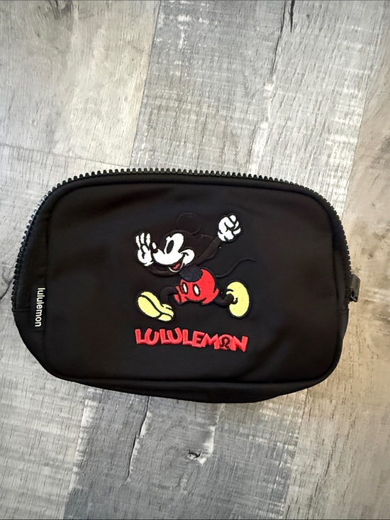lululemon athletica Other - lululemon athletica Black Toiletry Pouch with Red & Yellow Mickey Embroidery